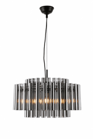 Lancaster Ø54 couleur fumée cristal De Lampan - Son design tridimensionnel apporte profondeur et dynamisme &agrave; la pi&egrave;ce, faisant de Lancaster un point focal naturel au-dessus d'une table &agrave; manger, dans un salon ou un couloir spacieux.