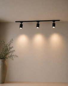 Forma 3-ensemble Noir De Nordic Lighting - Kit complet de rails et spots de Nordic Lighting.