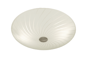 Cyklon Ø34 Blanc plafonnier De Aneta Lighting - L'abat-jour est l&eacute;g&egrave;rement en forme de coquillage et, avec son beau motif et ses d&eacute;tails m&eacute;talliques, s'int&egrave;gre dans n'importe quel int&eacute;rieur.