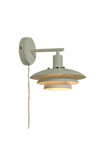 Epsilon 24cm Beige applique murale De Aneta Lighting - L'applique murale Epsilon, au design classique et &agrave; l'esth&eacute;tique moderne, est dot&eacute;e d'un abat-jour m&eacute;tallique en trois parties qui diffuse agr&eacute;ablement la lumi&egrave;re et pr&eacute;vient l'&eacute;blouissement.