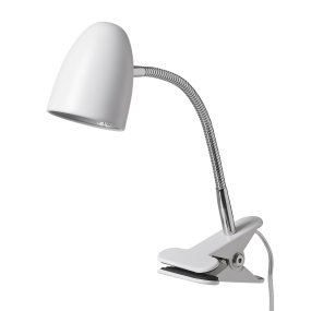 Koster Blanc De Armaturhantverk - La pince flexible permet de fixer la lampe sur diff&eacute;rentes surfaces, la rendant id&eacute;ale pour la t&ecirc;te de lit, le bureau ou la biblioth&egrave;que.