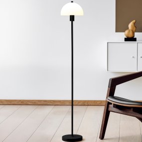 Vienda Noir lampadaire De Herstal - Avec une hauteur de 125 cm et un diam&egrave;tre de 20 cm, il est id&eacute;al pour &eacute;clairer et d&eacute;corer votre pi&egrave;ce.