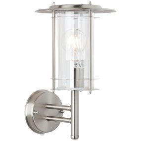 York Acier lampe d’extérieur De Brilliant - Cette applique murale en métal avec finition en acier inoxydable est idéale pour l'entrée de votre maison.
