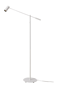 Concord Blanc lampadaire De Aneta Lighting - La t&ecirc;te de la lampe et le bras sont tous deux r&eacute;glables, ce qui vous permet de diriger facilement la lumi&egrave;re o&ugrave; vous le souhaitez.