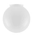 Globe Glass Shade 80/150 Blanc De Karlskrona lampfabrik - Les dômes blancs fermés ne sont devenus courants que dans les années 1920 – avant cela, il s'agissait de verre clair dépoli ou dépoli, qui n'était pas destiné à atténuer la lumière de la lampe à incandescence dans la même mesure.