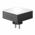 LAMP 1 - EU Noir De Avolt - Cette petite lampe pratique se branche directement sur une prise murale standard de 230 V et est idéale comme veilleuse ou lampe d'ambiance dans les couloirs, les chambres ou toute pièce où vous souhaitez un éclairage doux.