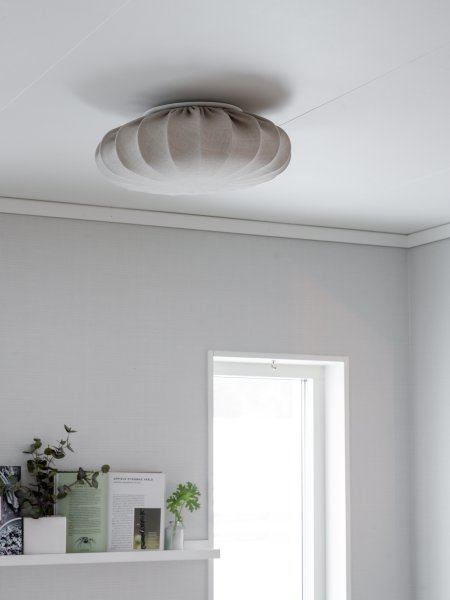 Florenzo Ø70 Gris plafonnier De PR Home - Plafond i linnetyg med vacker struktur.