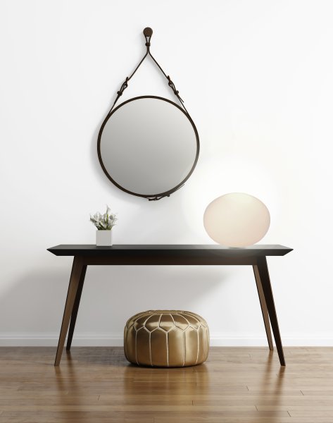 Globus 23cm Opale lampe de table De Aneta Lighting - Lampe de table Globe en verre blanc opale avec une source lumineuse à l'intérieur de la sphère en verre, qui fournit une lumière décorative et chaleureuse.