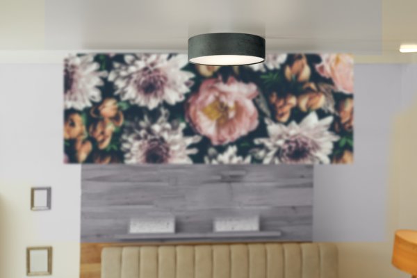 Drum Ø38 Gris plafonnier De Searchlight - Avec deux sources lumineuses et un diffuseur opale à l'intérieur de l'abat-jour luxueux en velours, il crée une lueur chaleureuse dans n'importe quelle pièce.