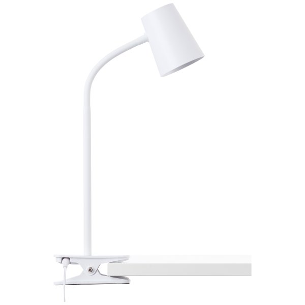 Adda Blanc lampe à pince De Brilliant - Découvrez la lampe à pince polyvalente Adda de Brilliant et apportez plus de lumière à votre maison ou à votre bureau !