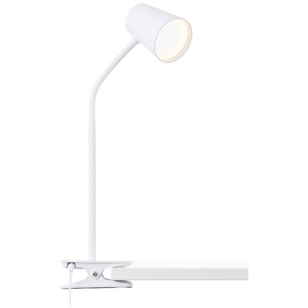 Adda Blanc lampe à pince De Brilliant - Découvrez la lampe à pince polyvalente Adda de Brilliant et apportez plus de lumière à votre maison ou à votre bureau !