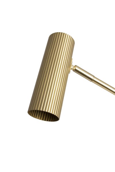 Hubble Read 45cm Laiton brossé lampe de bureau De Globen Lighting - Un câble textile de 2 mètres avec interrupteur et prise est inclus.