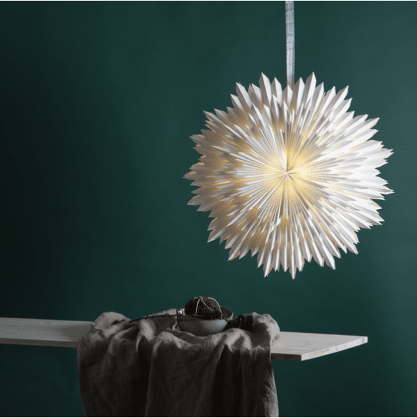Ice Ø70 Blanc De Star Trading - Cette &eacute;toile r&eacute;pand la joie et apporte une touche de No&euml;l &agrave; votre int&eacute;rieur.