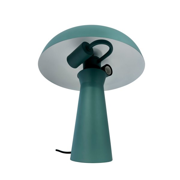 Iris 28cm Vert lampe de table De Dyberg Larsen - Avec sa forme unique et sa combinaison de couleurs et de matériaux de bon goût, il devient un élément élégant dans tous les types d'intérieurs.