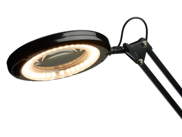 Magni Archi Noir lampe à pince De Halo Design - Magni est une lampe de bureau pratique que vous pouvez facilement fixer au bord de la table &agrave; l&#39;aide de la pince.