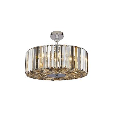 Chepeau Ø50 Chrome cristal De Searchlight - Il est &eacute;galement id&eacute;al comme point focal central dans les salons, salles &agrave; manger ou entr&eacute;es, pour cr&eacute;er une ambiance glamour et sophistiqu&eacute;e.