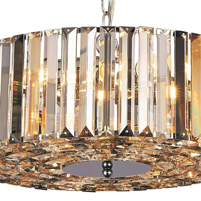 Chepeau Ø50 Chrome cristal De Searchlight - Il est &eacute;galement id&eacute;al comme point focal central dans les salons, salles &agrave; manger ou entr&eacute;es, pour cr&eacute;er une ambiance glamour et sophistiqu&eacute;e.