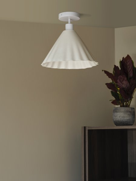  Pulp Ø30 Blanc plafonnier De Osram - L'abat-jour d&eacute;coratif en papier assure une agr&eacute;able r&eacute;partition de la lumi&egrave;re dans la pi&egrave;ce.
