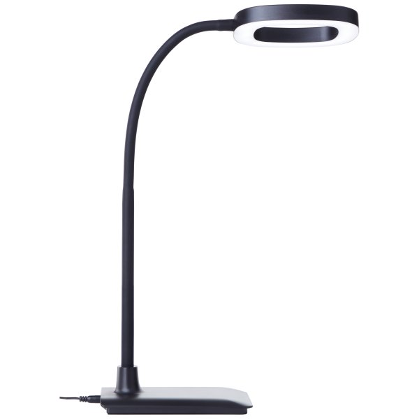 Maskat 43cm Noir lampe de bureau De Brilliant - La lampe de bureau Maskat est fabriquée en plastique robuste et séduit par son design moderne et minimaliste, idéal pour les bureaux à domicile, les salles d'étude ou les coins bureau.