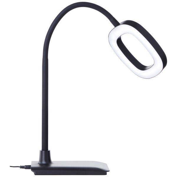 Maskat 43cm Noir lampe de bureau De Brilliant - La lampe de bureau Maskat est fabriquée en plastique robuste et séduit par son design moderne et minimaliste, idéal pour les bureaux à domicile, les salles d'étude ou les coins bureau.