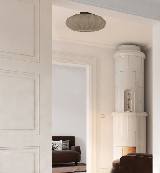 Mamsell Ø45 Gris plafonnier De Aneta Lighting - Mamsell est un plafonnier qui allie charme et élégance dans un design unique d'inspiration organique.