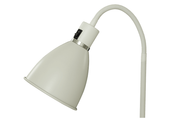 Idre 52cm Blanc lampe de bureau De Aneta Lighting - La lampe de table Idre a un design classique en métal laqué blanc avec un anneau décoratif de couleur chrome.