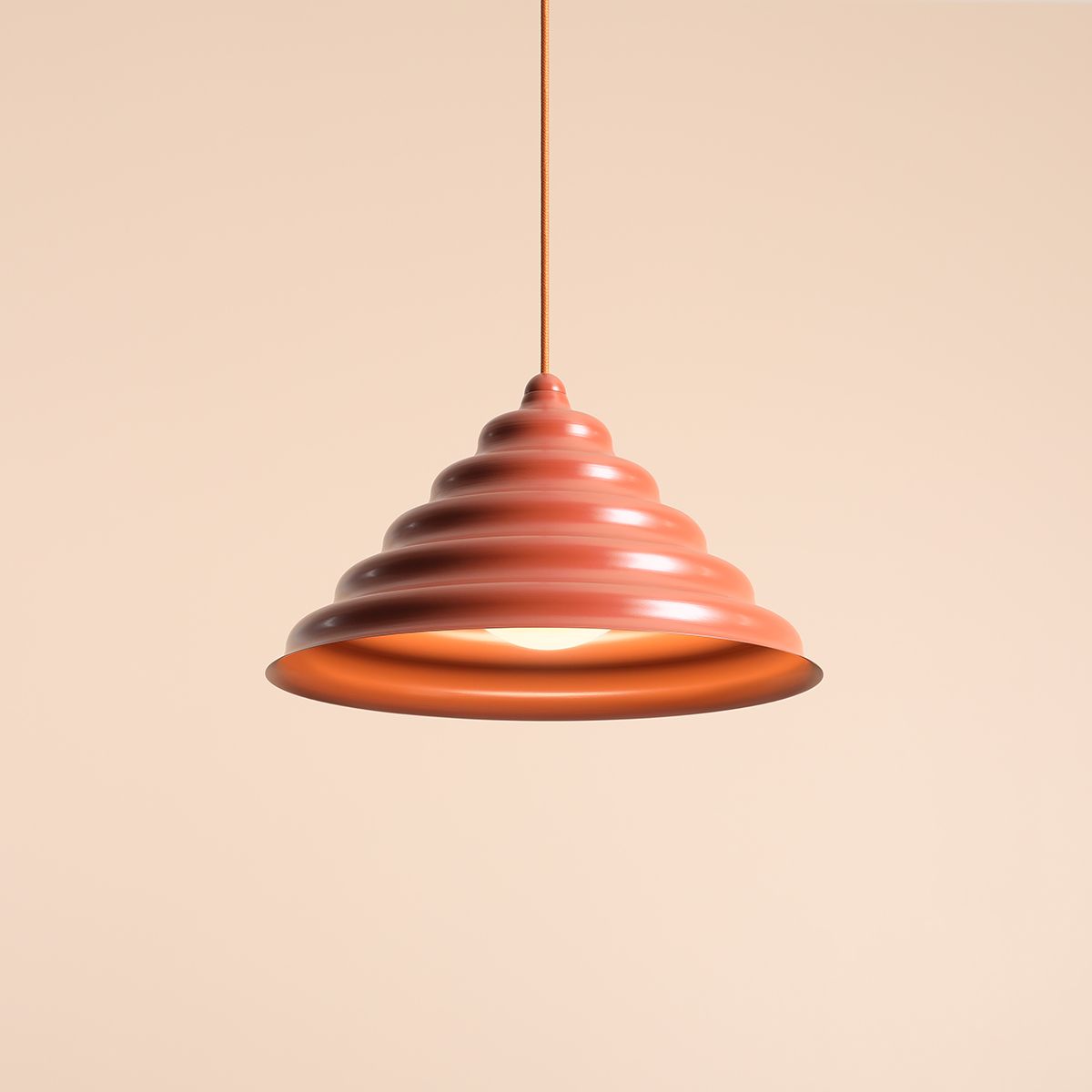 Wave Ø36 Orange suspension De Artera - Wave est une suspension moderne au design rétro, ce qui en fait une lumière polyvalente qui s'intègre dans n'importe quelle maison.