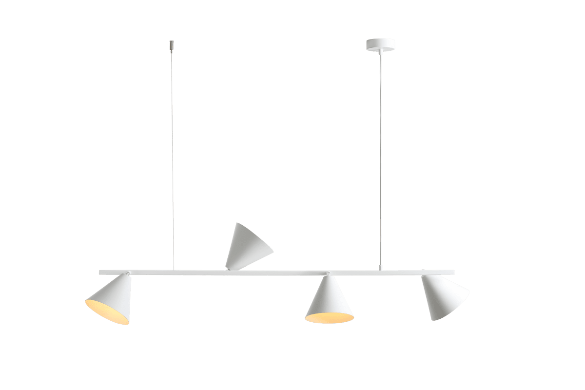 Form 120cm Blanc suspension De Artera - Son design simple et g&eacute;om&eacute;trique en fait une solution d'&eacute;clairage polyvalente qui s'int&egrave;gre &agrave; la plupart des styles d'int&eacute;rieur tout en apportant une touche d'&eacute;l&eacute;gance moderne &agrave; la pi&egrave;ce.