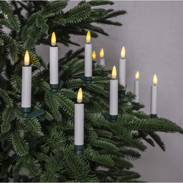 Flamme 10LED Vert De Star Trading - Les lumi&egrave;res 3D offrent un rendu r&eacute;aliste et une belle luminosit&eacute;.