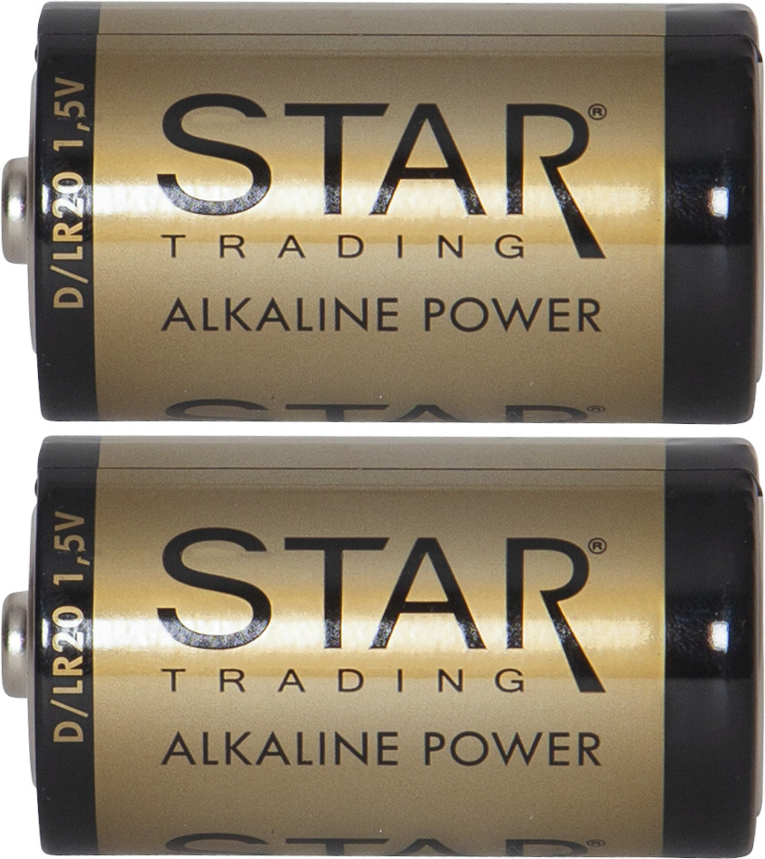 Batterie Lot De 2 D 1,5V Power Alkaline Or De Star Trading - 