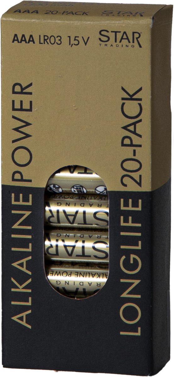 Batterie Pack De 20 AAA 1,5V Power Alkaline Or De Star Trading - 