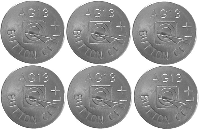 Batterie Pack De 6 AG13/LR44 Argent De Star Trading - 