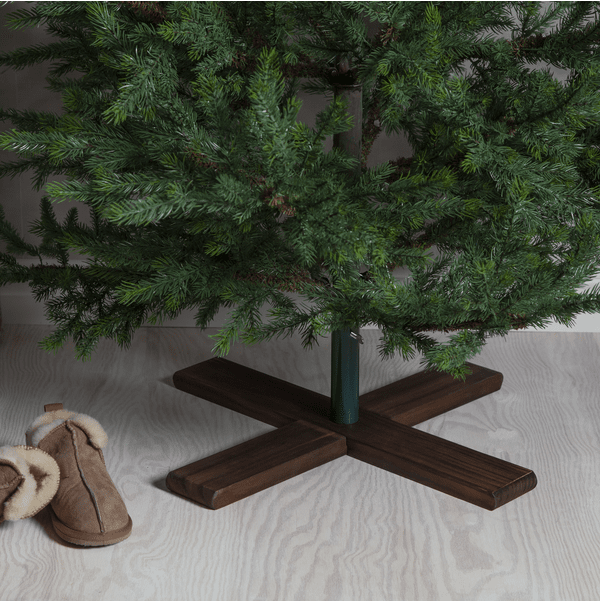 Support Pour Sapin De Noël Granig Brun De Star Trading - Support de sapin de No&euml;l pour arbres artificiels avec base en bois.