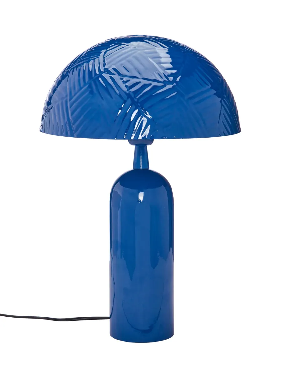 Carter 45cm Bleu lampe de table De PR Home - La base de la lampe mesure 35 cm de haut et 10 cm de profondeur, câble en plastique noir 170 cm avec interrupteur d'alimentation environ.