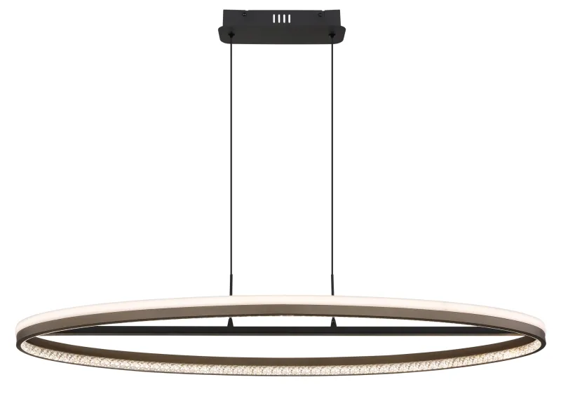 Della 100cm Gris suspension De Globo Lighting - Perfekt f&ouml;r vardagsrum och matsalar, d&auml;r den skapar en inbjudande atmosf&auml;r och en modern touch.