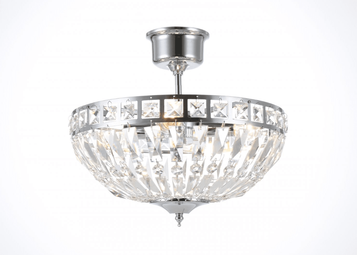 Flores Ø35 Argent cristal De Norrsken Design - Le plafonnier Flores en chrome est une source de lumière élégante et sophistiquée qui met en valeur n'importe quelle pièce avec son design moderne et ses détails exclusifs.
