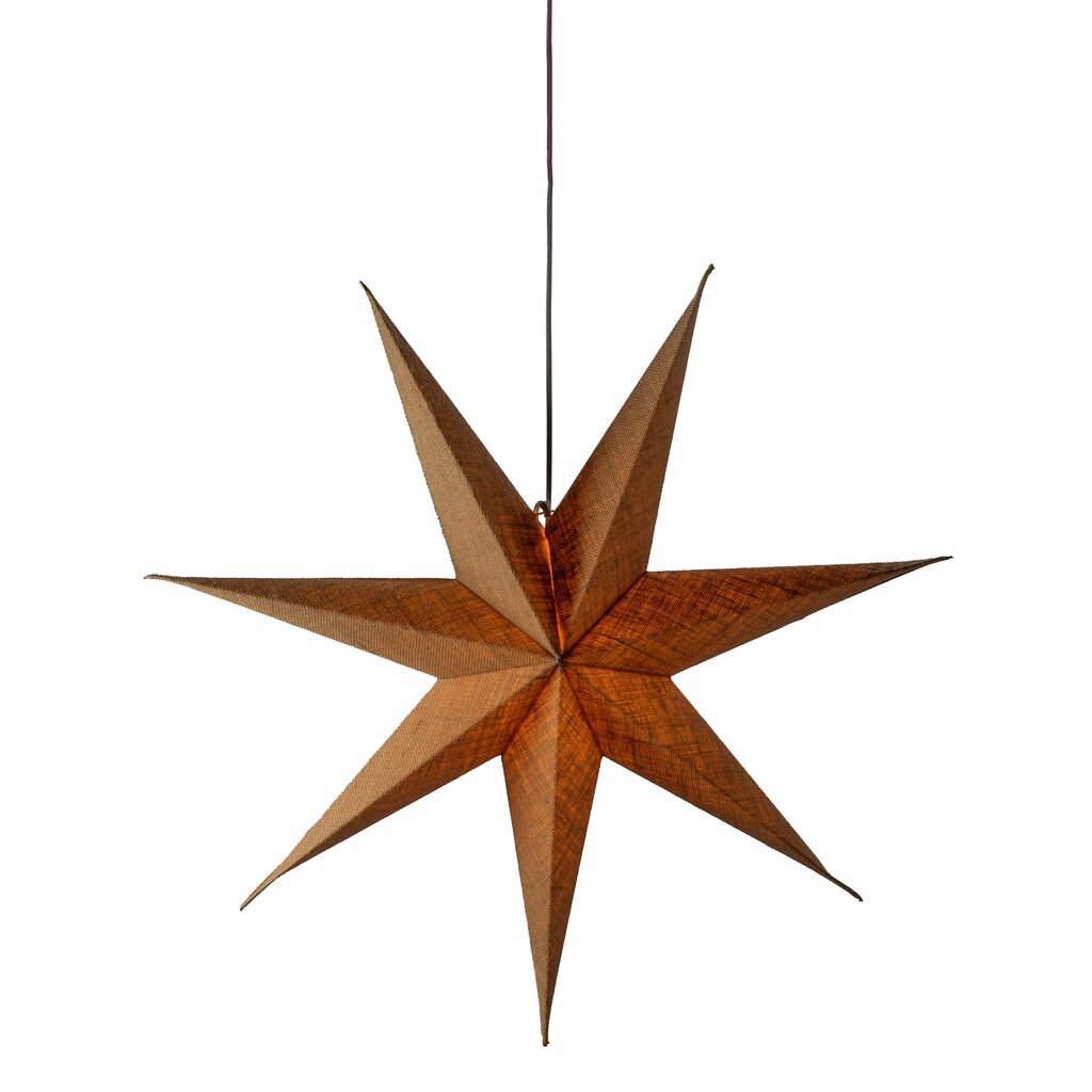 Étoile En Papier Ø60 Nature De Konstsmide - Belle &eacute;toile en papier de couleur naturelle, 60 cm de diam&egrave;tre - une d&eacute;coration de No&euml;l &eacute;l&eacute;gante avec une touche rustique.