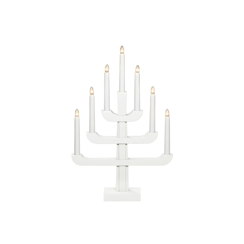 Candelabra 7 Lights Blanc De Konstsmide - Livr&eacute; avec un c&acirc;ble blanc de 1,7 m, un interrupteur d'alimentation et une prise.