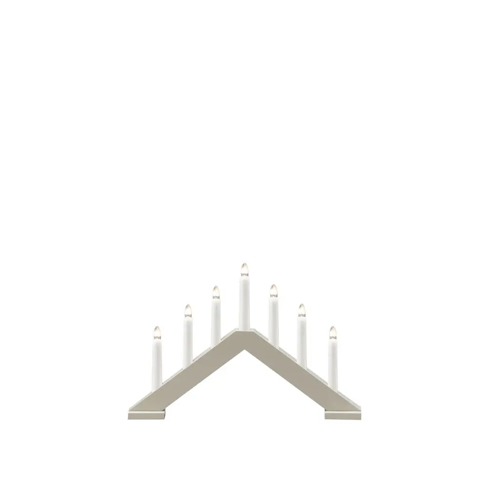 Candelabra 7 Lights Beige mat De Konstsmide - Donnez &agrave; votre maison une atmosph&egrave;re de No&euml;l intemporelle et &eacute;l&eacute;gante avec cet &eacute;l&eacute;gant bougeoir de l'Avent en bois.