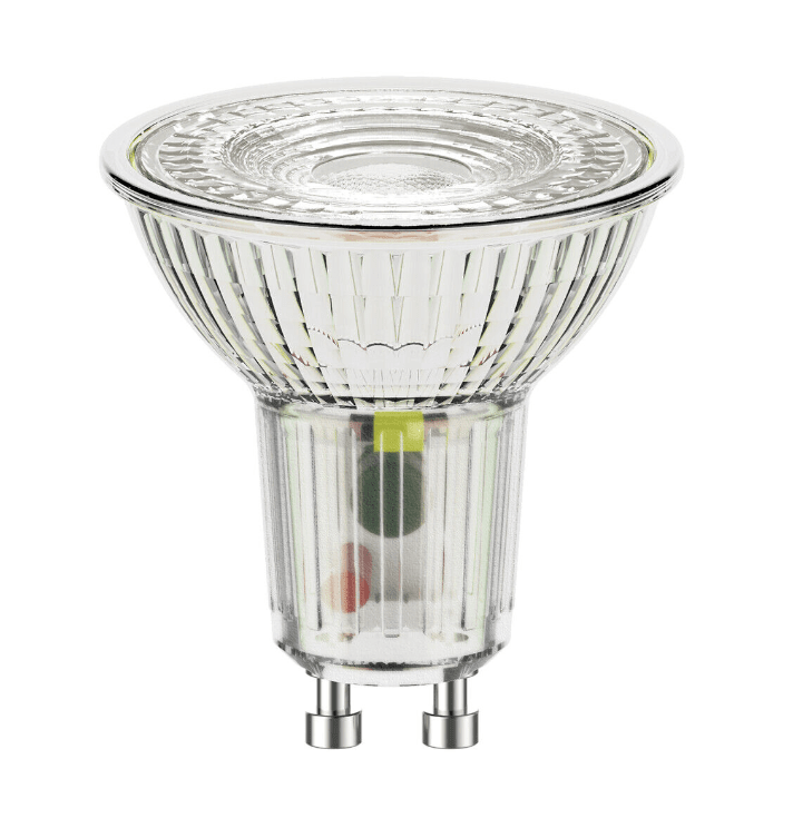 GU10 LED 4W 3000K De Airam - Elle offre un éclairage concentré de 345 lumens avec un angle de faisceau de 36°.