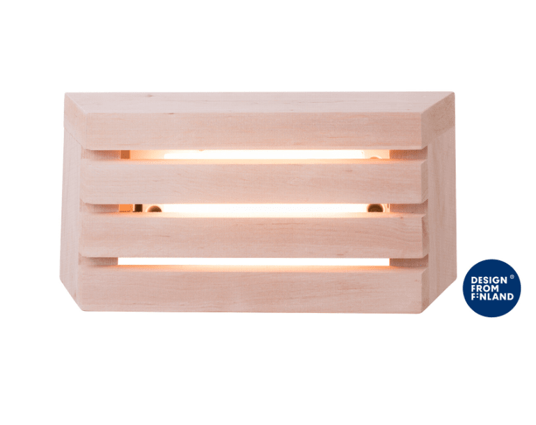 Saunaled H Bois De Airam - Le bras en bois de la lampe est fabriqu&eacute; en Finlande &agrave; partir d'aulne coll&eacute; local de haute qualit&eacute;.