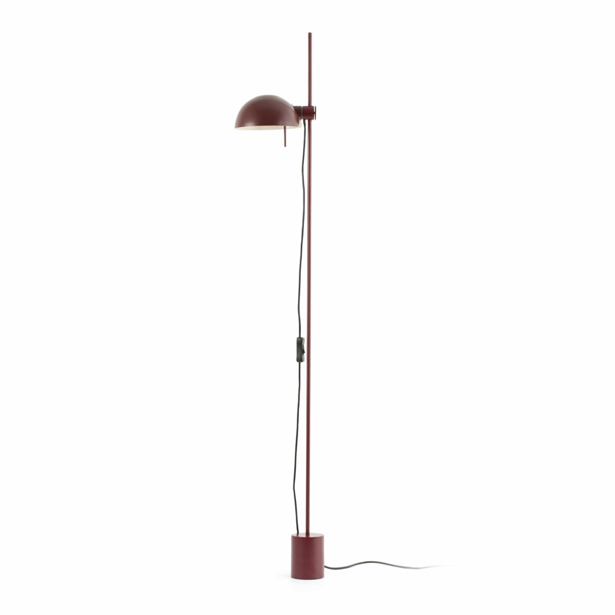 Matilda Bourgogne lampadaire De Faro Barcelona - Gr&acirc;ce &agrave; son abat-jour rotatif et &agrave; sa hauteur r&eacute;glable, il offre un &eacute;clairage flexible, id&eacute;al pour la lecture ou pour cr&eacute;er une ambiance chaleureuse.