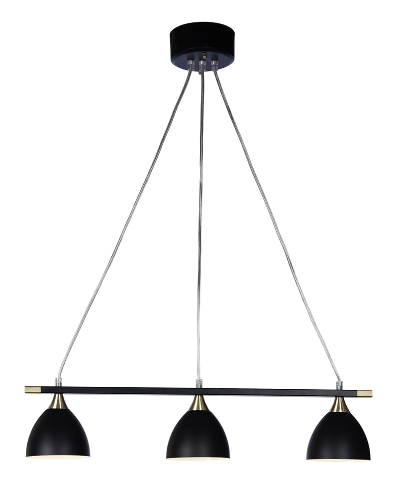 Lexi 65cm Noir suspension De Cottex - Parfait pour placer au-dessus de la table à manger ou du comptoir de la cuisine pour un éclairage optimal.
