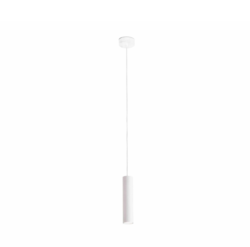 Ora Ø4 Blanc suspension De Faro Barcelona - Le luminaire est en aluminium, dispose d'un diffuseur en PMMA et de la technologie LED.