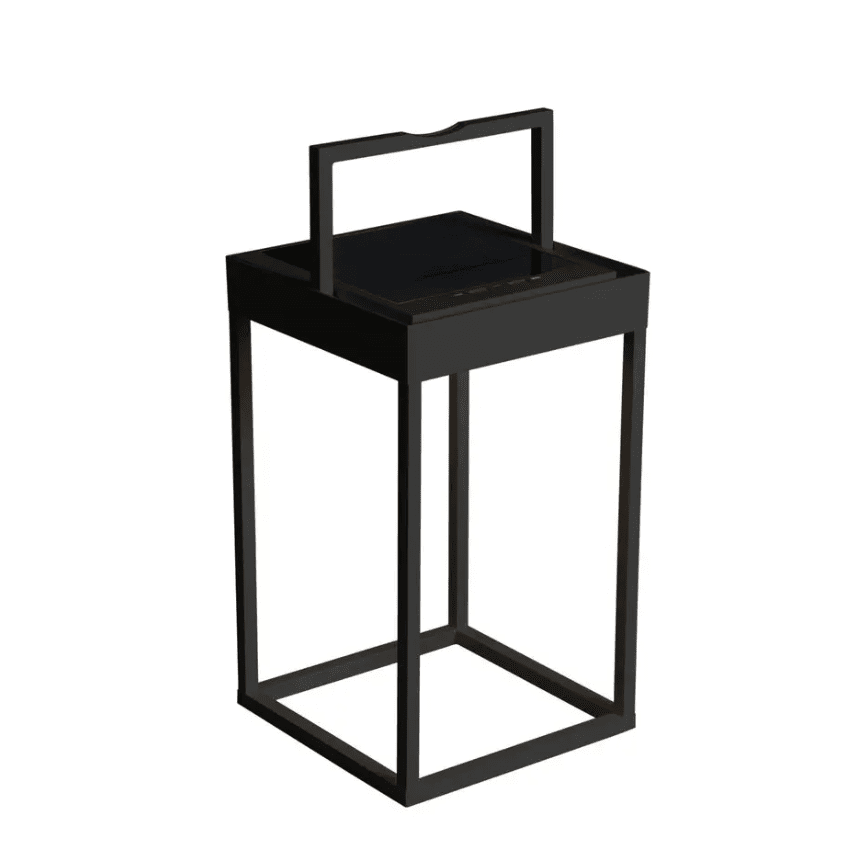 Portofino 30cm Noir lampe solaire De Konstsmide - La lampe dispose d'un variateur permettant de régler la luminosité et la température de couleur.