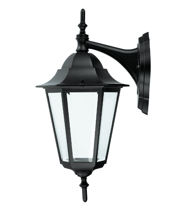 Kartano Noir lampe d’extérieur De Airam - La forme des lumi&egrave;res &agrave; l&rsquo;ancienne cr&eacute;e une sensation intemporelle.