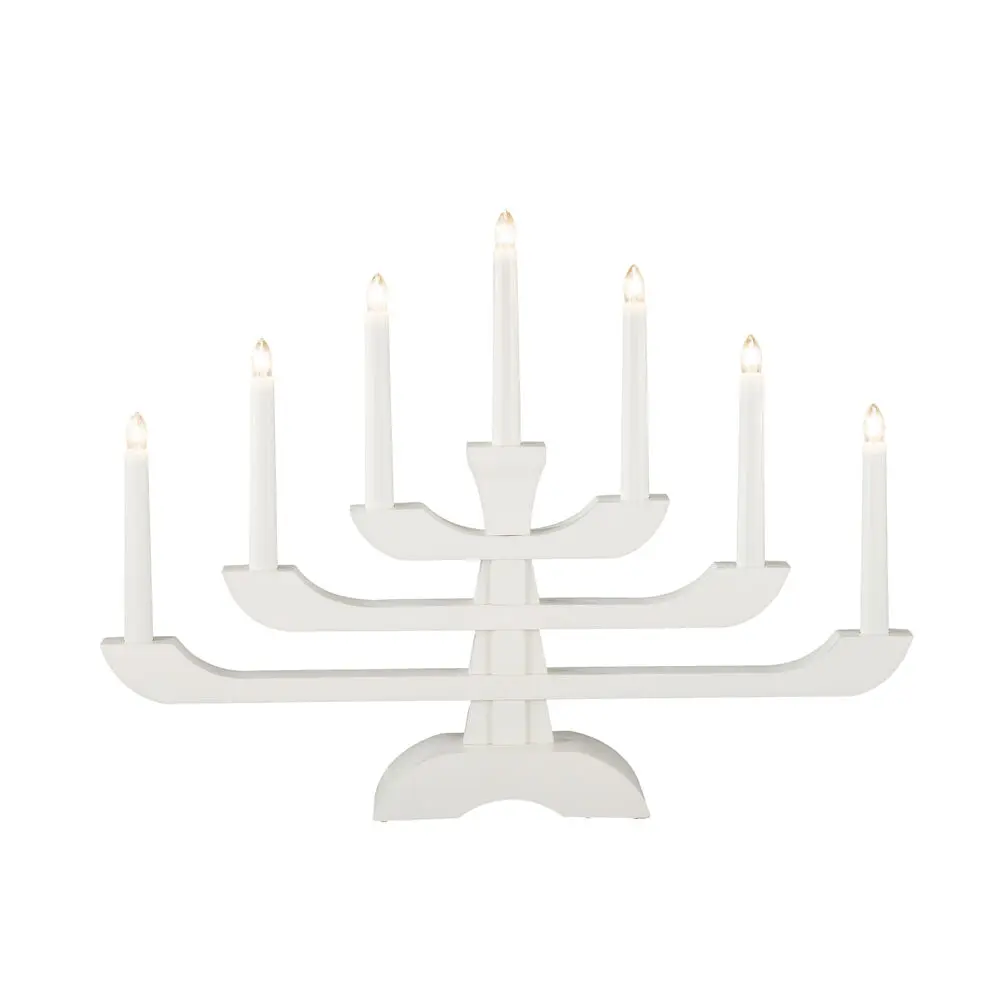 Candelabra 7 Lights Blanc De Konstsmide - Livr&eacute; avec un c&acirc;ble blanc de 1,7 m, un interrupteur d'alimentation et une prise.