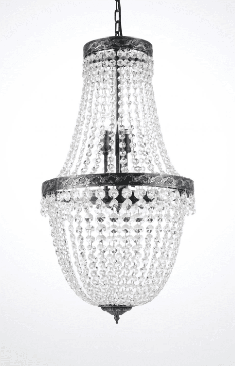  Morsamt Ø40 Argent antique cristal De Norrsken Design - L'impressionnant lustre Morsamt en argent antique allie élégance et design intemporel avec son cristal K9 de classe 1 taillé à la main.