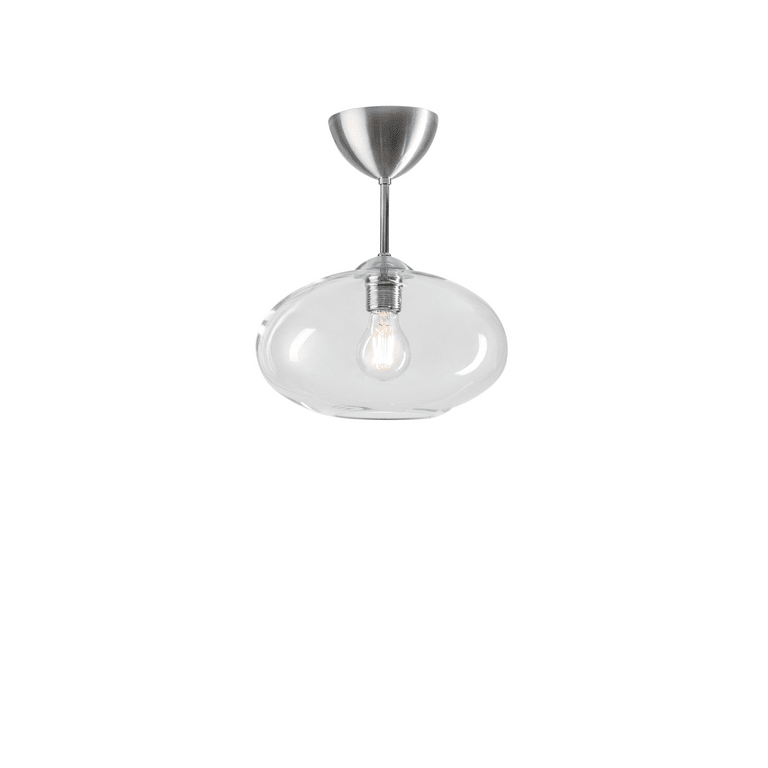  Bullo Aluminium/transparent lampe de salle de bain De Belid - Le plafonnier convient aux salles de bains gr&acirc;ce &agrave; son indice de protection IP21 et est facile &agrave; installer gr&acirc;ce &agrave; la suspension &agrave; crochet.