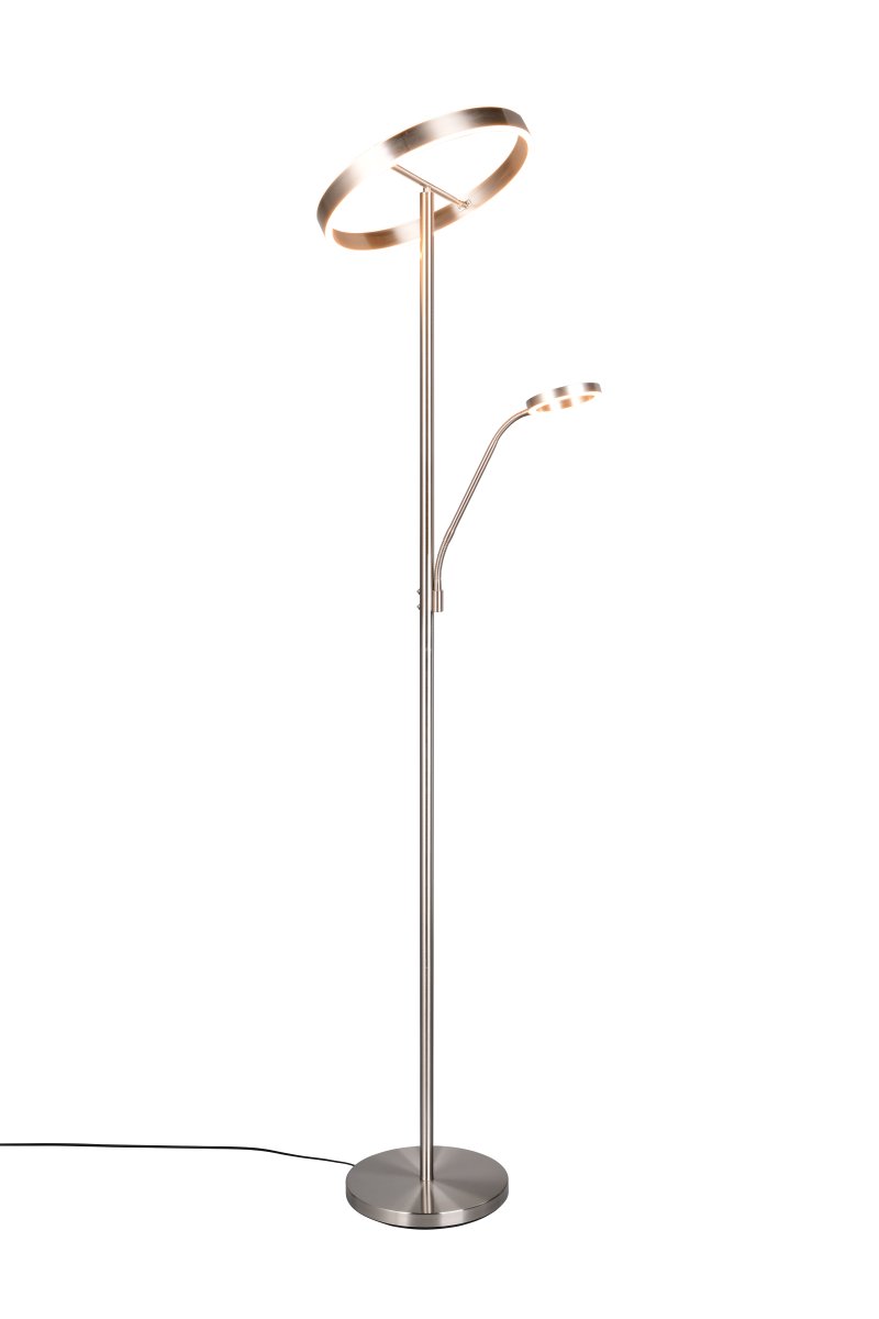 Willis Acier brossé lampadaire De Trio Lighting - 
